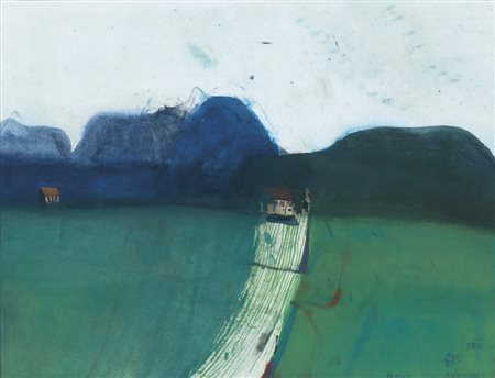 Giselbert Hoke (Warnsdorf, Tschechoslowakei 1927 – Klagenfurt 2015) Paesaggio...