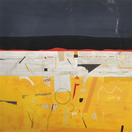 Karl Korab (* Falkenstein 1937) Senza titolo, 2004;Collage, tecnica mista su...