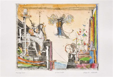 Claudio Olivotto (* Brixen/Bressanone 1943) Vionslante, 1999;Acquaforte...