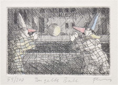 Paul Flora (Glurns/Glorenza 1922 – Innsbruck 2003) Il pallone...