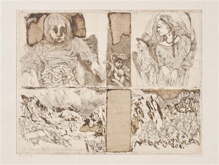 Markus Vallazza Oswald von Wolkenstein, 1975; Acquatinta, 24,5 x 31,5 cm...