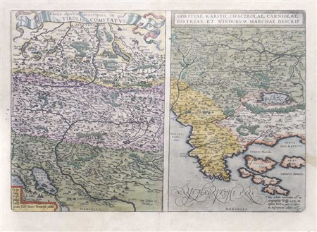 Wolfgang Lazius Rhaetiae alpestris, descriptio, 1560 ca;in qua hodie tirols...