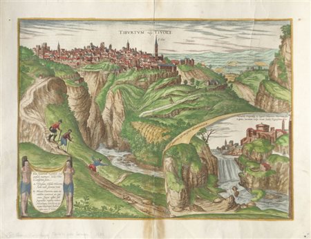 Braun/Hogenberg Tiburtum vulgo Tivoli, 1578;foglio 40,5 x 52,3 cm, tratta da...