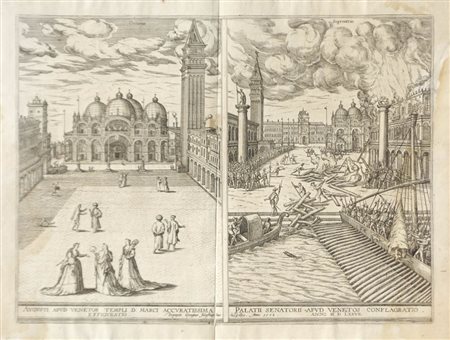 Braun/Hogenberg Augusti apud Venetos templi..., Anno 1578;D. Marci...