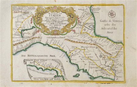 Gabriel Bodenehr Reyse-Cart von Italien, 1704;Darinnen angemercket. Die Wege...