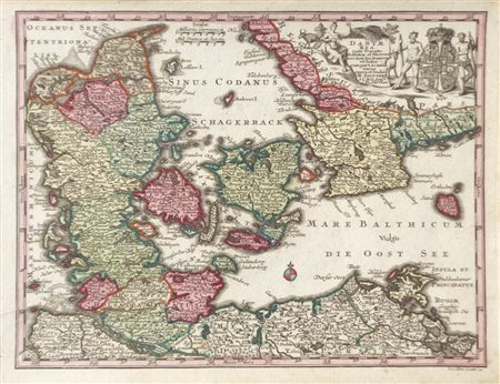 Matthäus Seutter Daniae Regnum cum Ducatu Holsatiae et Slesyci.., 1730...