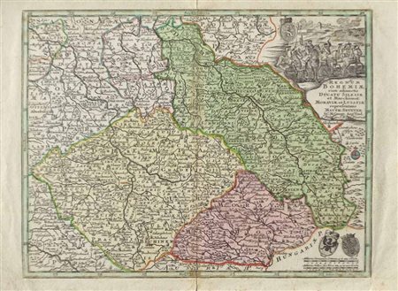 Matthäus Seutter Regnum Bohemiae..., 1760;cum adiumctis Ducatu Silesiae er...