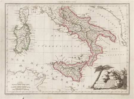Giraldon Royaumes de Naples, Sicile et Sardaigne, XVIII sec.;Incisione in...