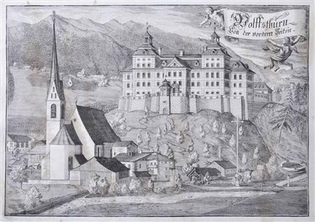 Johann Georg Prunner Castel Mareta, 1750 ca.;Incisione in rame, 32 x 45cm