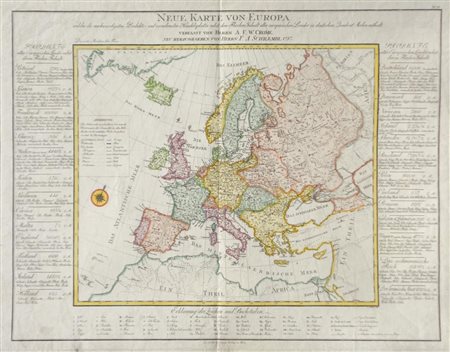 A.F.W Crome/F.A. Schraembl Neue Karte von Europa …, 1787;Incisione in rame...