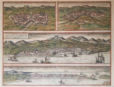 Georg Braun / Franz Hogenberg Parma-Siena-Palermo-Drepanum, ca 1580;da:...