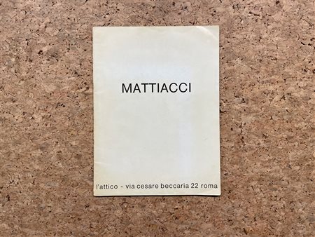 CATALOGHI CON DISEGNO (ELISEO MATTIACCI)  - Eliseo Mattiacci. Recupero di un mito, 1975 