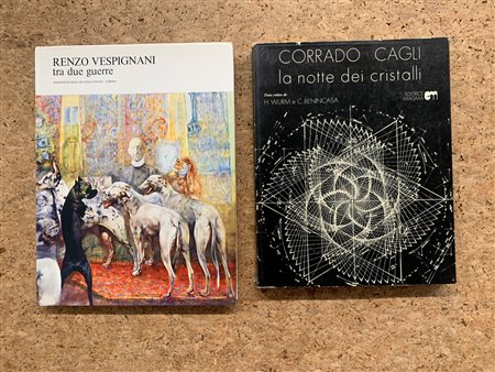 ARTE ITALIANA DEL DOPOGUERRA (CAGLI E VESPIGNANI)  - Lotto unico di 2 cataloghi autografati