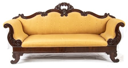 Divano italiano in mogano -  Luigi Filippo, italia settentrionale XIX secolo