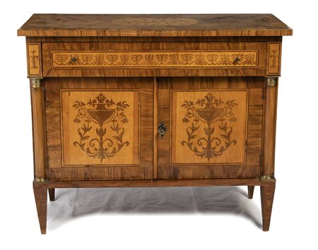 Credenza italiana intarsiata - Lombardia, XX secolo