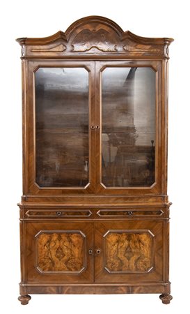 Credenza italiana in noce - Luigi Filippo, Piemonte XIX secolo