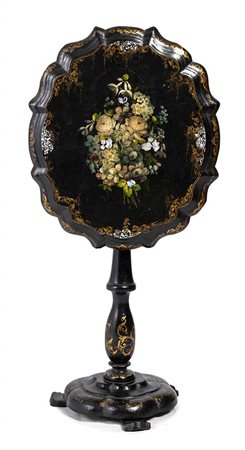 Tavolo francese in papier mâché - XIX secolo