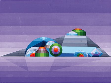 KEIZO MORISHITA Kitakyushu-Shi (Giappone) 1944 Paesaggio, 1976 acrilico su...