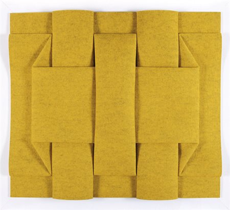 PETER WEBER 1945 Streifendurchdringung, 2001 feltro cm. 69x79, firma, titolo...