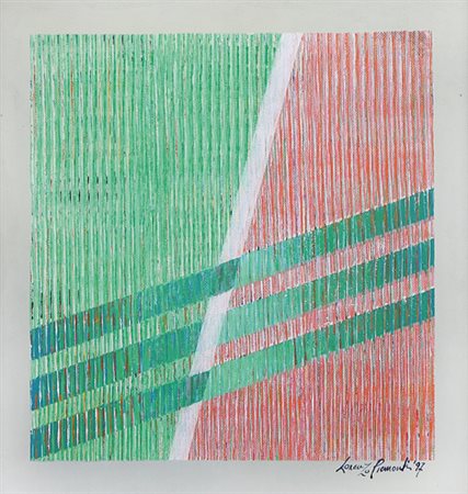 LORENZO PIEMONTI Carate Brianza (Mi) 26/04/1935 Accelerazioni, 1997 acrilici...