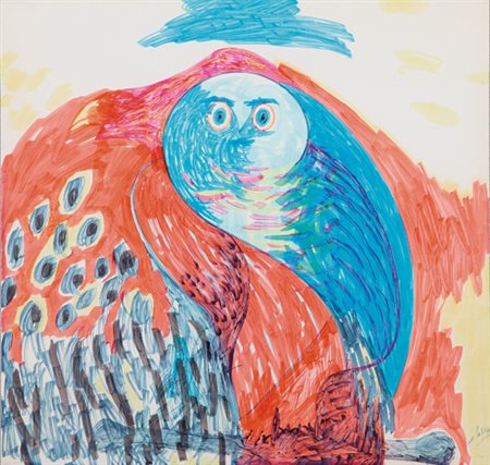 GIANNI DOVA Roma 08/01/1925 - Pisa 1991 Senza titolo tecnica mista su carta...