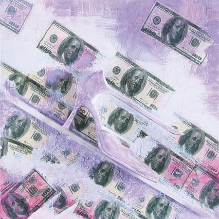 NURA O’LARA Beirut (Libano) 1972 Purple, 2009 tecnica mista e applicazioni su...