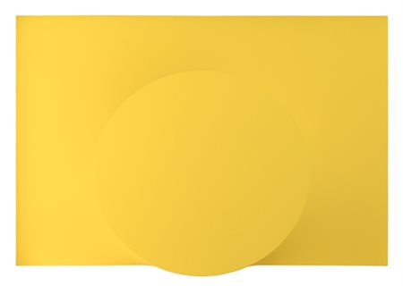 TURI SIMETI Alcamo 05/08/1929 Un tondo giallo, 1990 acrilico su tela sagomata...