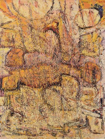 JAN MEIJER Rolde 1927 - Dieudonnè 1995 Senza titolo, 1958-59 olio su tela cm....