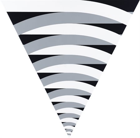 MARCELLO MORANDINI Mantova 15/05/1940 290C, 1987 legno laccato triangolare...