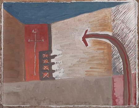 FRANCO COSTALONGA Venezia 1933 Crocifissione, 1965 affresco su tela cm....