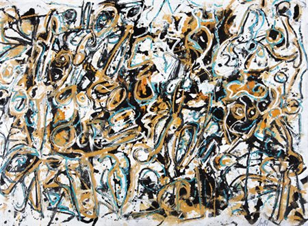 SILVANO SPESSOT Cormons 1957 Senza titolo olio, smalti e idroplastico su tela...