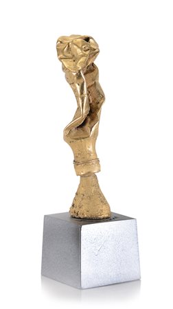 GIULIO BALBO Torino 30/01/1943 Latte versato, 2007 scultura in bronzo dorato...