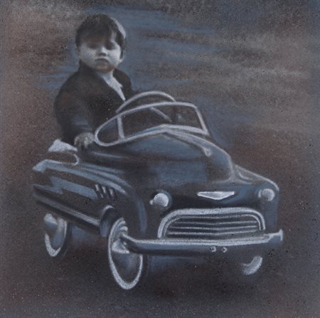 LEO Asmara 08/06/1971 Happy days, 2010 spray + acrilico su tela cm. 70x70,...