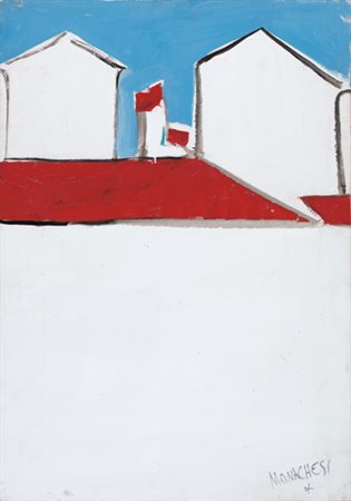 SANTE MONACHESI Macerata 1910 - Roma 1991 Baia Domizia, 1980 acrilico su tela...