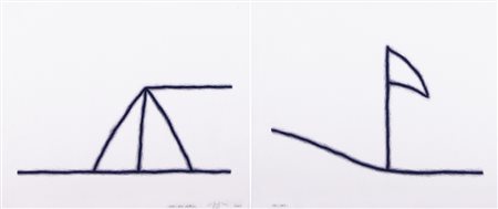 TINO STEFANONI Lecco (Co) 06/07/1937 Senza titolo (dittico), 2009 2 tecniche...