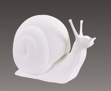 CRACKING ART Chiocciola multiplo in plastica bianca cm. 110x65x82, esemplare...