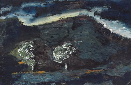 MARIO SIRONI Sassari 12/05/1885 - Milano 05/08/1961 Paesaggio con montagne e...