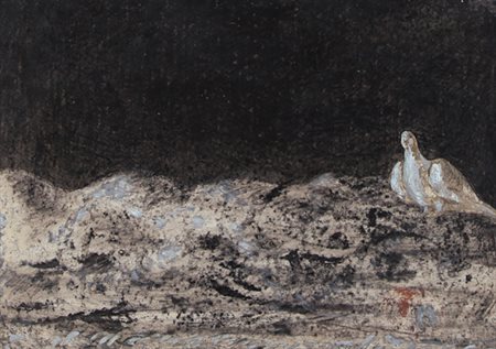 ROBERTO BARNI Pistoia 30/09/1939 Senza titolo, 1981 olio e carbone su tavola...