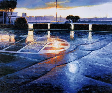 DAVIDE FRISONI Rimini 1965 Riflessioni al tramonto, 2009 olio, acrilico e...