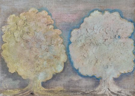 EZIO GRIBAUDO Torino 10/01/1929 Albero, 1981 tecnica mista su tela di juta...