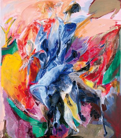 ENNIO CALABRIA Tripoli (Libia) 07/03/1937 Mutante gioioso, 1999 olio su tela...