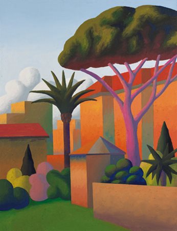 SALVO Leonforte (En) 22/05/1947 Marzo a ponente, anni '90 olio su tela cm....