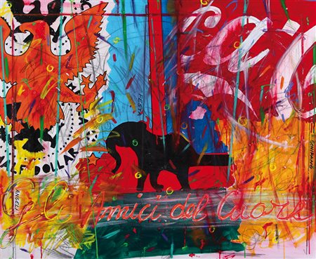 ENRICO MANERA Asmara (Etiopia) 04/04/1947 Gli amici del cuore, 2001 smalti e...