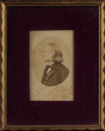 FOTO DI FRANZ LISZT CON AUTOGRAFO