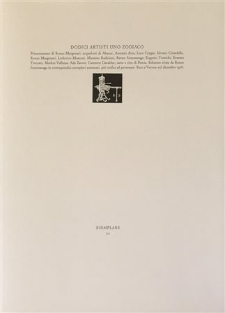 Autori vari - Dodici artisti uno Zodiaco, 1976