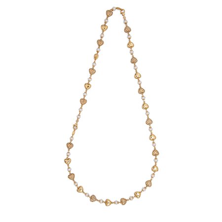 Collana in oro e perle