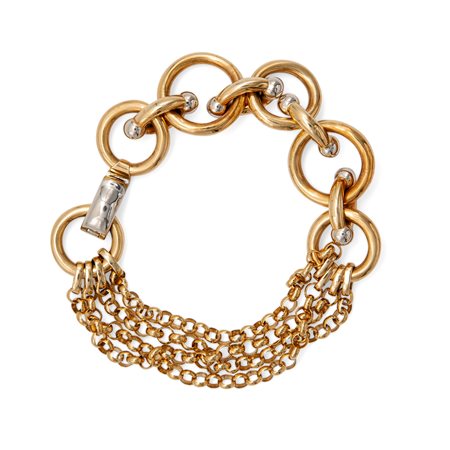 Bracciale in oro giallo con maglia a catena