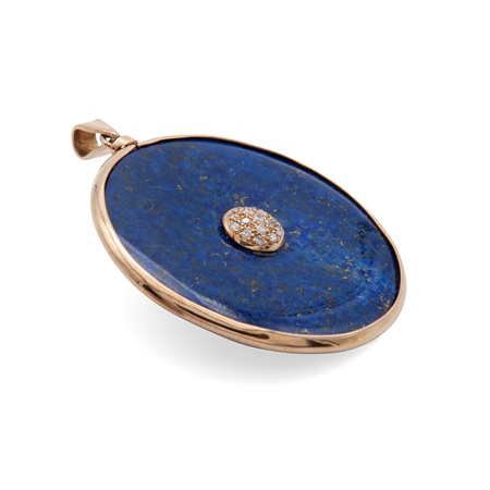 Pendente in oro, lapislazzuli e brillanti