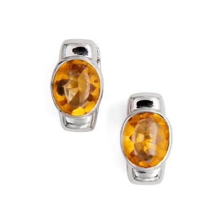 Orecchini in oro e quarzi citrini