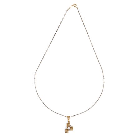 Collana con pendente in oro e brillanti